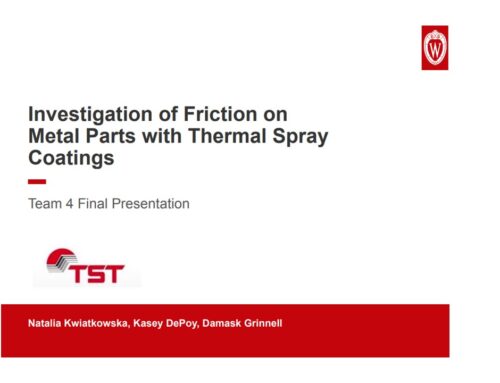 Investigation of Friction on Metal Parts with Thermal Spray Coating